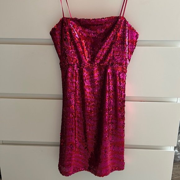 Zara Dresses Zara Strapless Sequin Dress Poshmark